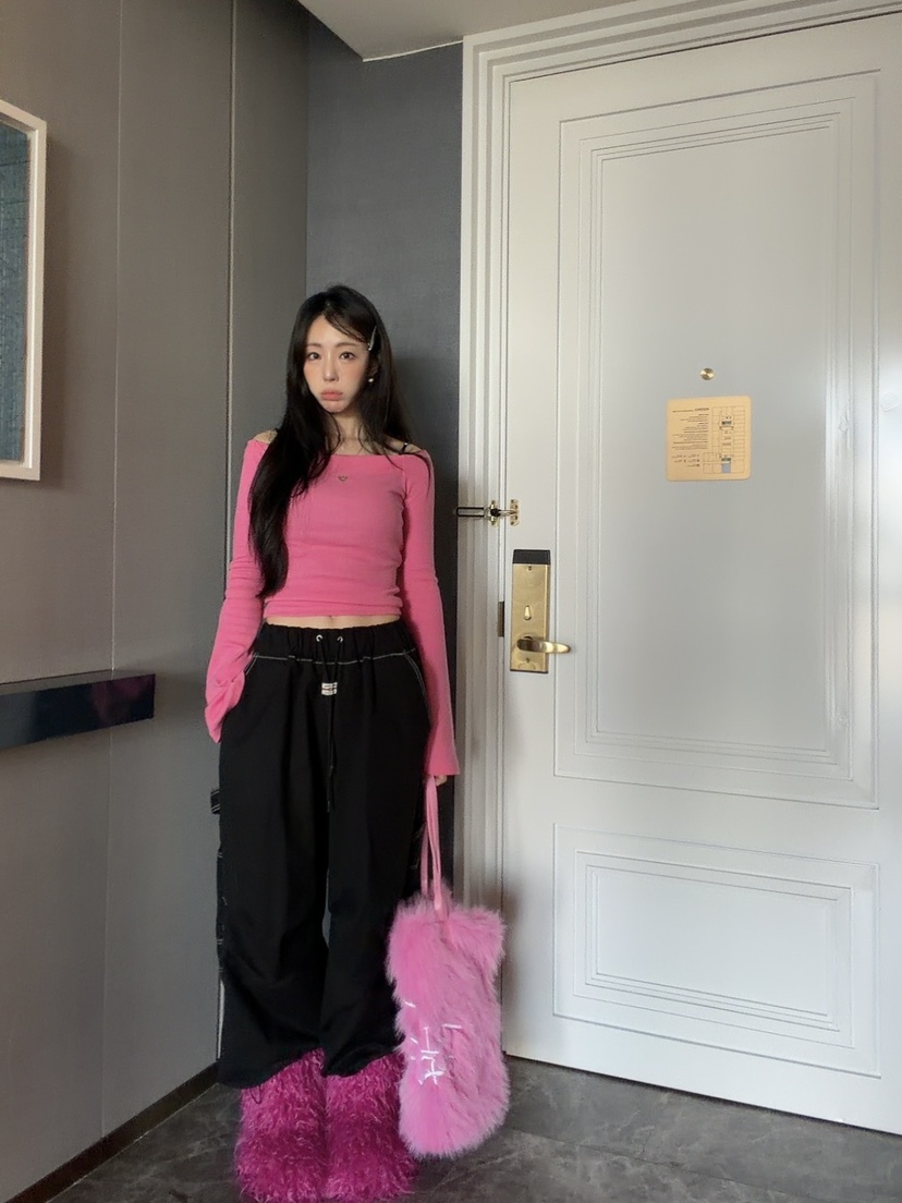 PALETTE-Q韓國代購㊣女士新款25秋冬熱賣真品休閑褲斜紋布PALETTE休閑褲