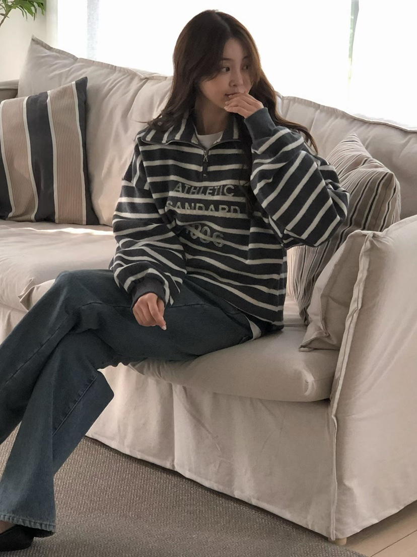 ONDO-P韓國代購㊣女士新品職業25秋冬真品人氣牛仔褲加絨貂皮ONDO-P牛仔褲