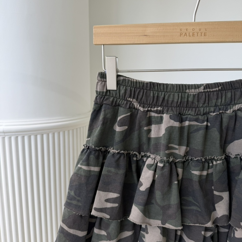 PALETTE-Q東大門㊣代購女裝新品真品時尚人氣25秋冬裙褲迷彩PALETTE裙褲