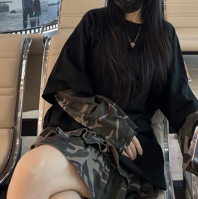 PALETTE-Q東大門㊣代購女裝新品真品時尚人氣25秋冬裙褲迷彩PALETTE裙褲