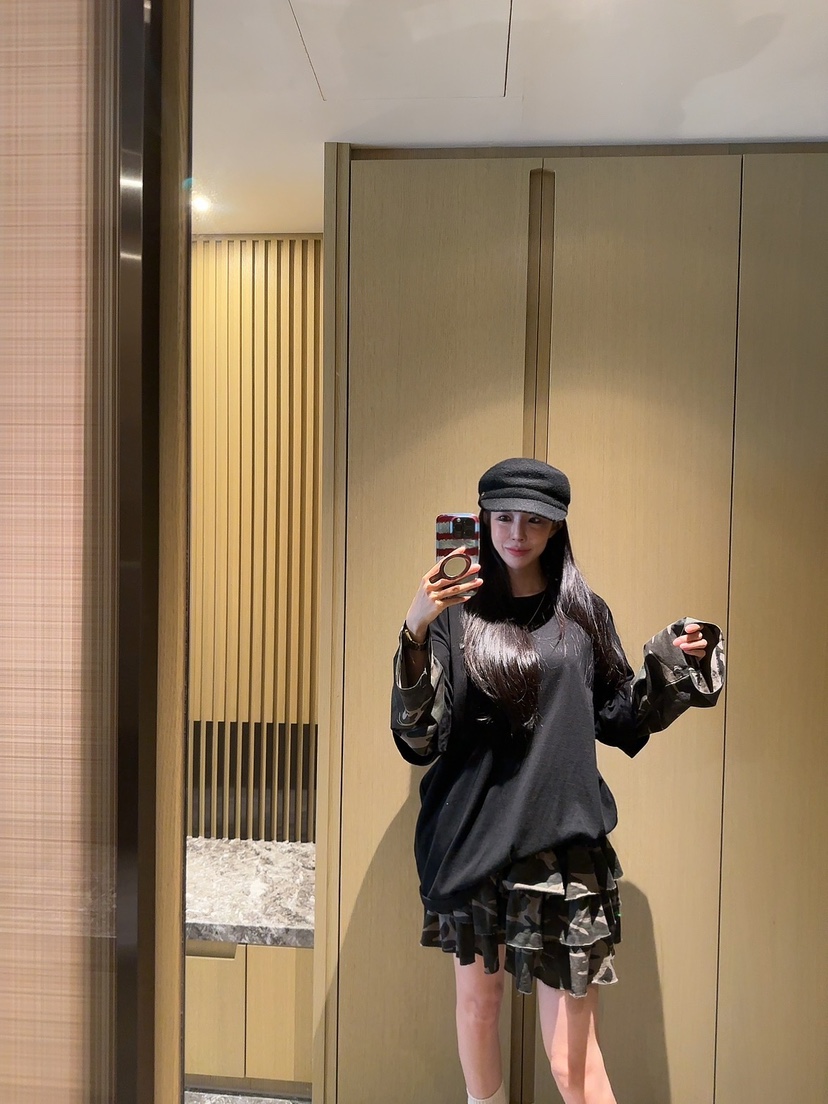 PALETTE-Q東大門㊣代購女裝新品真品時尚人氣25秋冬裙褲迷彩PALETTE裙褲