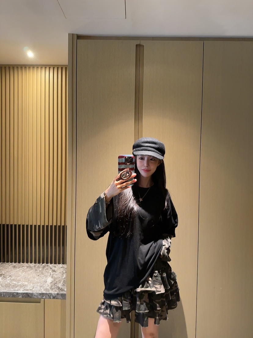 PALETTE-Q東大門㊣代購女裝新品真品時尚人氣25秋冬裙褲迷彩PALETTE裙褲