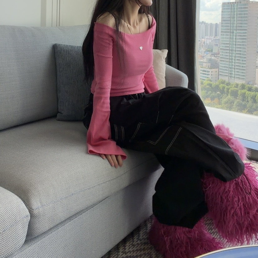 PALETTE-Q東大門㊣代購女裝新款人氣熱賣時尚推薦25秋冬長袖T恤PALETTE長袖T恤