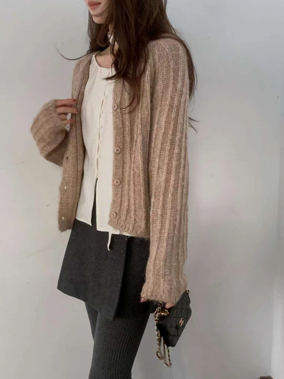 MIELLE-미엘르-OT東大門㊣直郵女士新品25秋冬針織衫開衫MIELLE-미엘르-OT針織衫圖色2