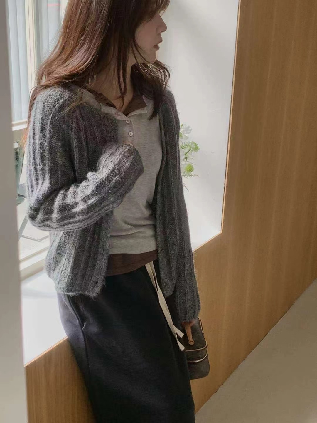 MIELLE-미엘르-OT東大門㊣直郵女士新品25秋冬針織衫開衫MIELLE-미엘르-OT針織衫圖色3