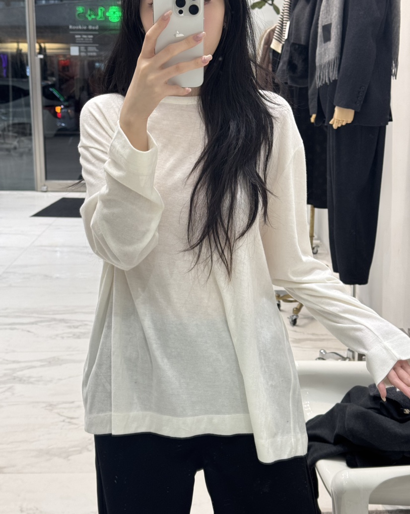 ROOKIE BUD東大門㊣實拍女裝新品真品時尚25秋冬長袖T恤安哥拉ROOKIE BUD-L長袖T恤