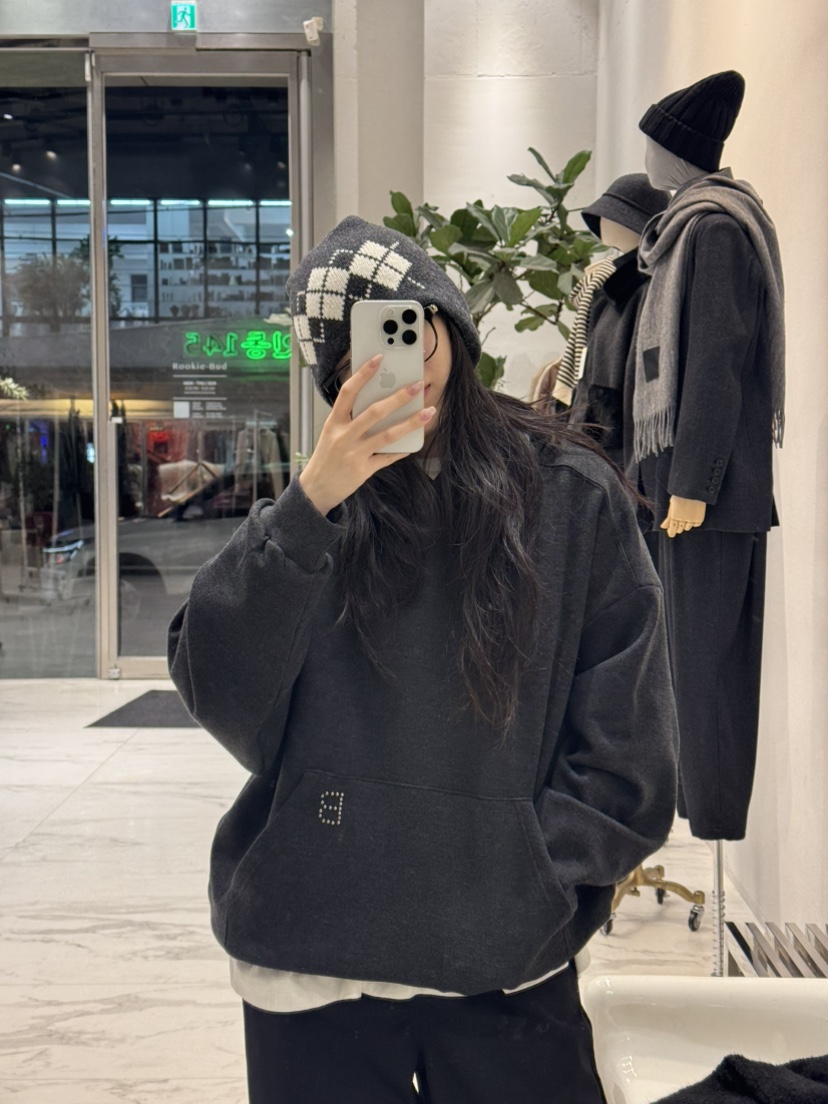 ROOKIE BUD東大門㊣實拍女裝新款25秋冬時尚休閑真品職業衛衣ROOKIE BUD-L衛衣