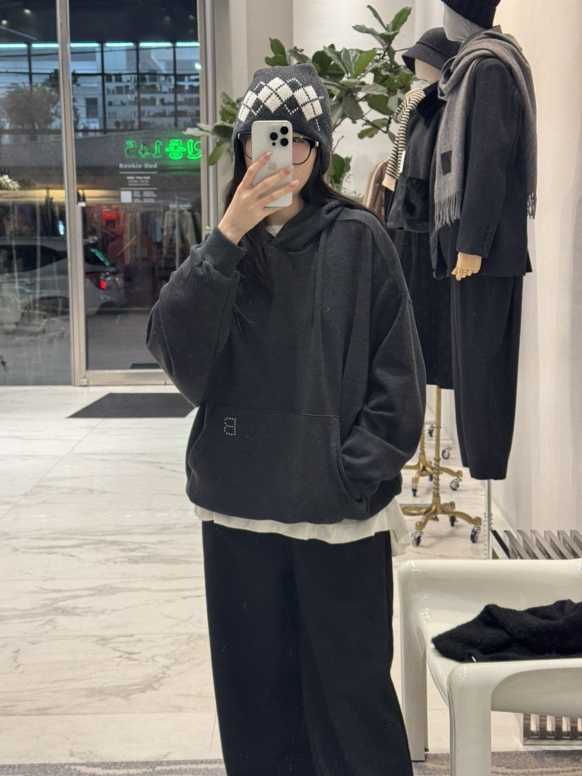 ROOKIE BUD東大門㊣實拍女裝新款25秋冬時尚休閑真品職業衛衣ROOKIE BUD-L衛衣