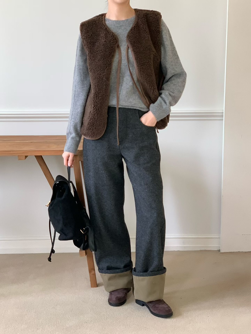 BINUS東大門㊣代購女裝新款真品推薦人氣25秋冬熱賣休閑褲加絨BINUS休閑褲