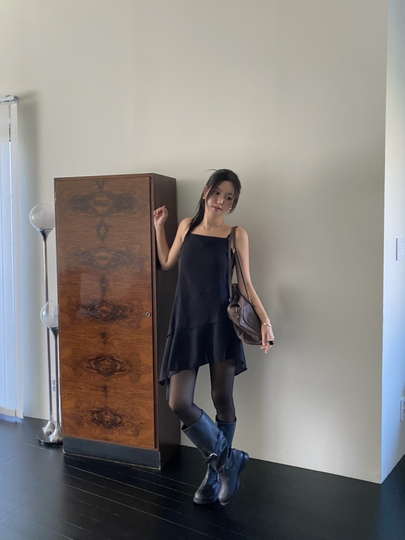 OUPPT東大門㊣代購女裝新款職業休閑熱賣25秋冬連衣裙不含內搭OUPPT連衣裙