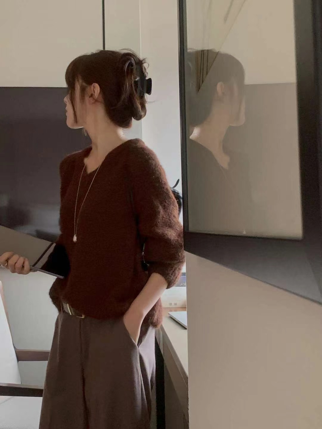 MIELLE-미엘르-OT東大門㊣代購女士新品25秋冬時尚針織衫MIELLE-미엘르-OT針織衫圖色4