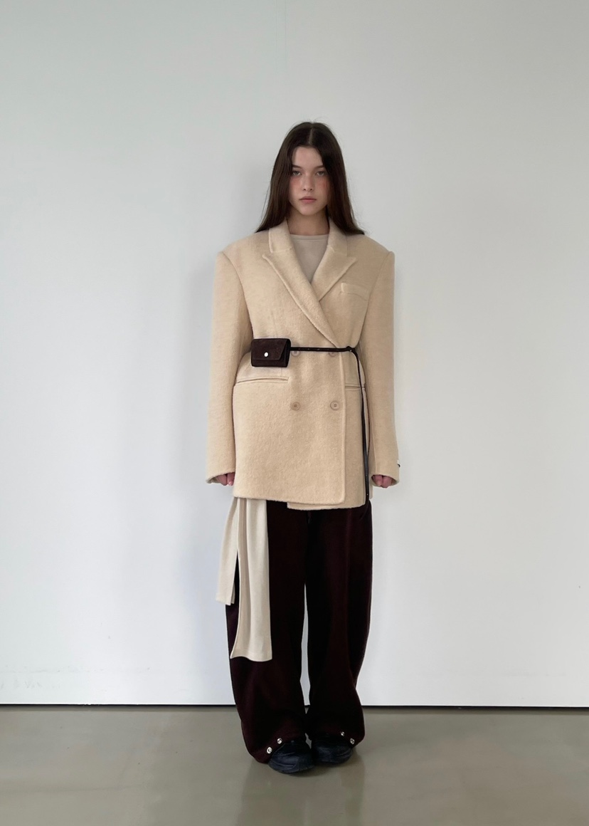 ANOTHER AVENUE東大門㊣代購女裝新品休閑夾克羊駝毛手工羊毛ANOTHER AVENUE夾克