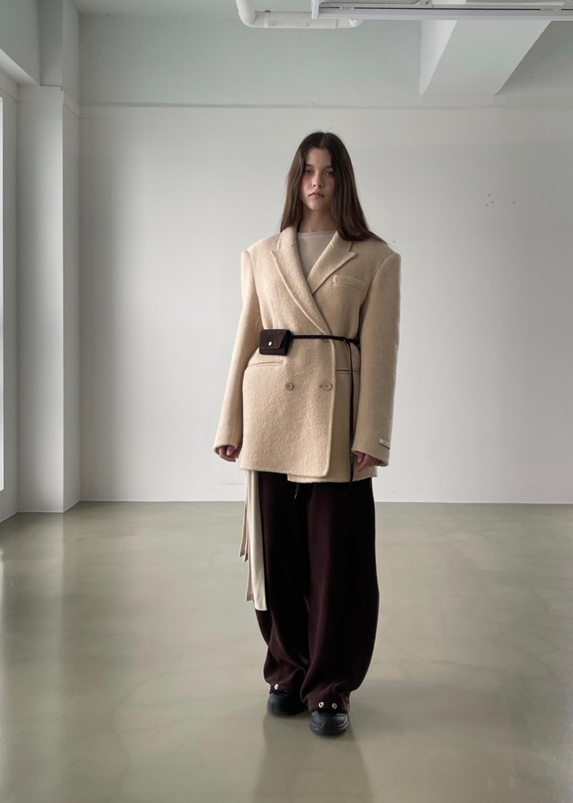 ANOTHER AVENUE東大門㊣代購女裝新品休閑夾克羊駝毛手工羊毛ANOTHER AVENUE夾克