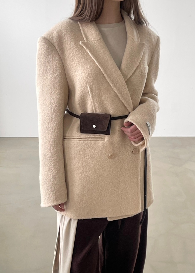 ANOTHER AVENUE東大門㊣代購女裝新品休閑夾克羊駝毛手工羊毛ANOTHER AVENUE夾克