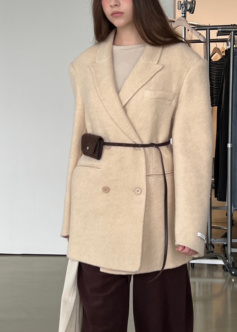 ANOTHER AVENUE東大門㊣代購女裝新品休閑夾克羊駝毛手工羊毛ANOTHER AVENUE夾克