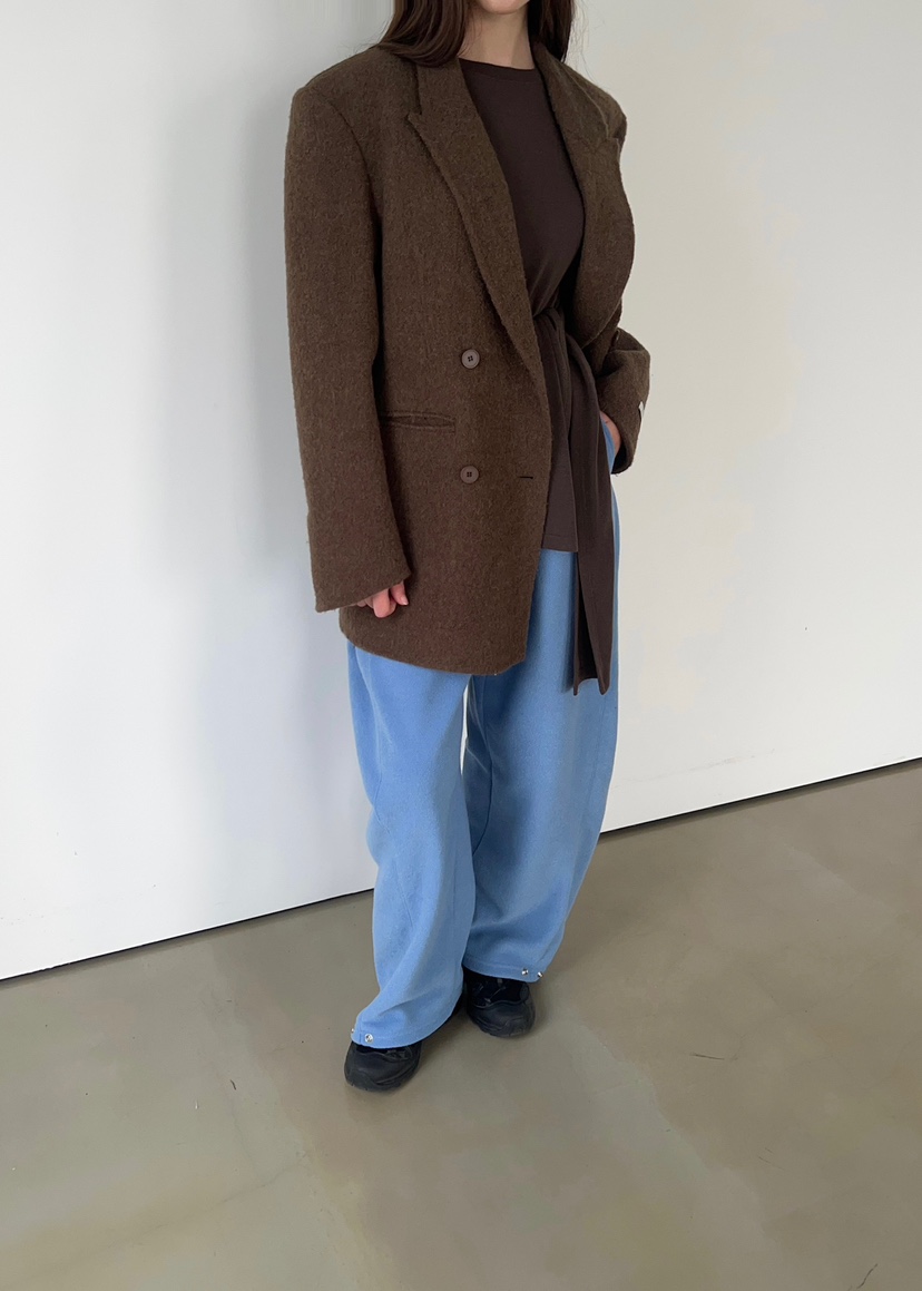 ANOTHER AVENUE東大門㊣代購女裝新品休閑夾克羊駝毛手工羊毛ANOTHER AVENUE夾克