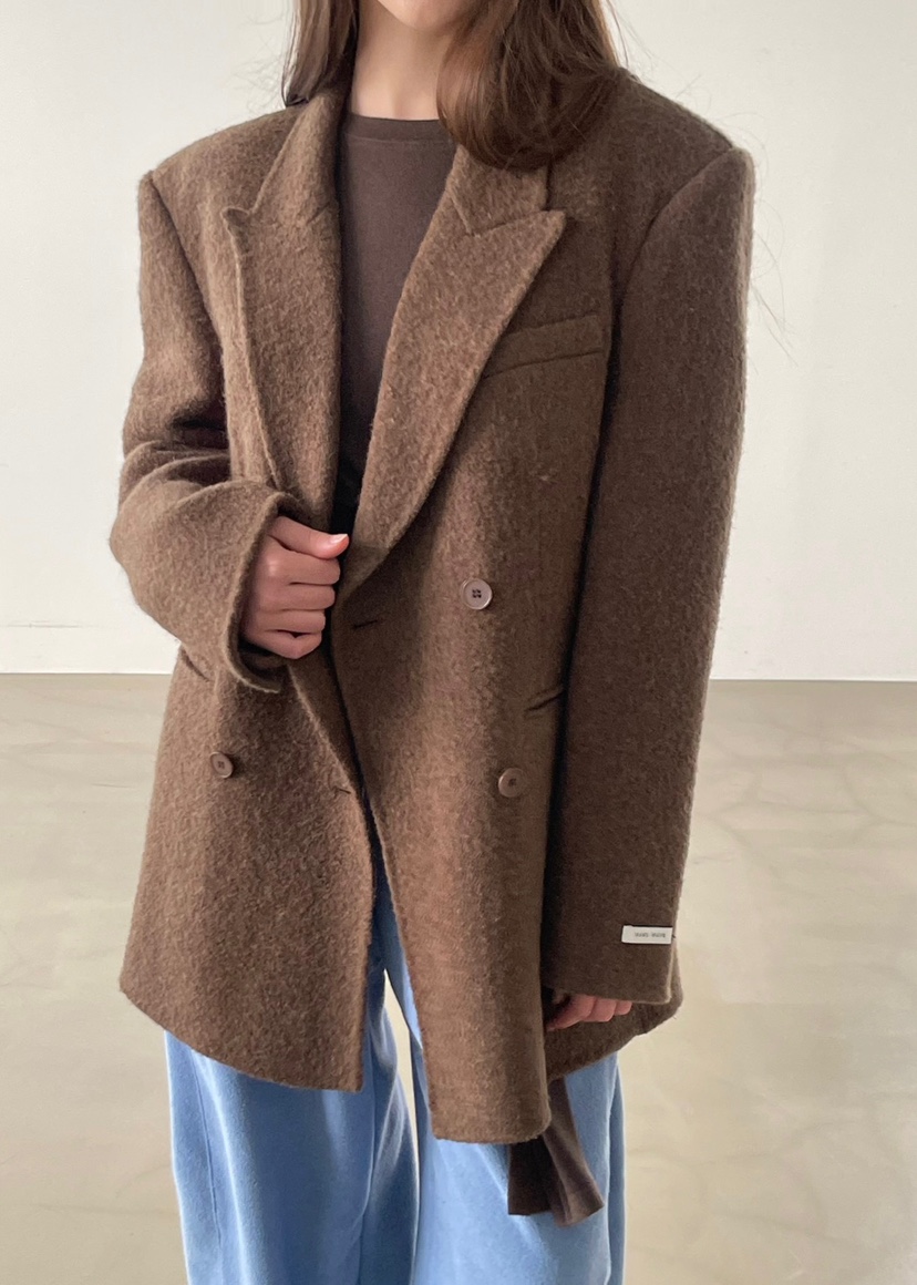 ANOTHER AVENUE東大門㊣代購女裝新品休閑夾克羊駝毛手工羊毛ANOTHER AVENUE夾克