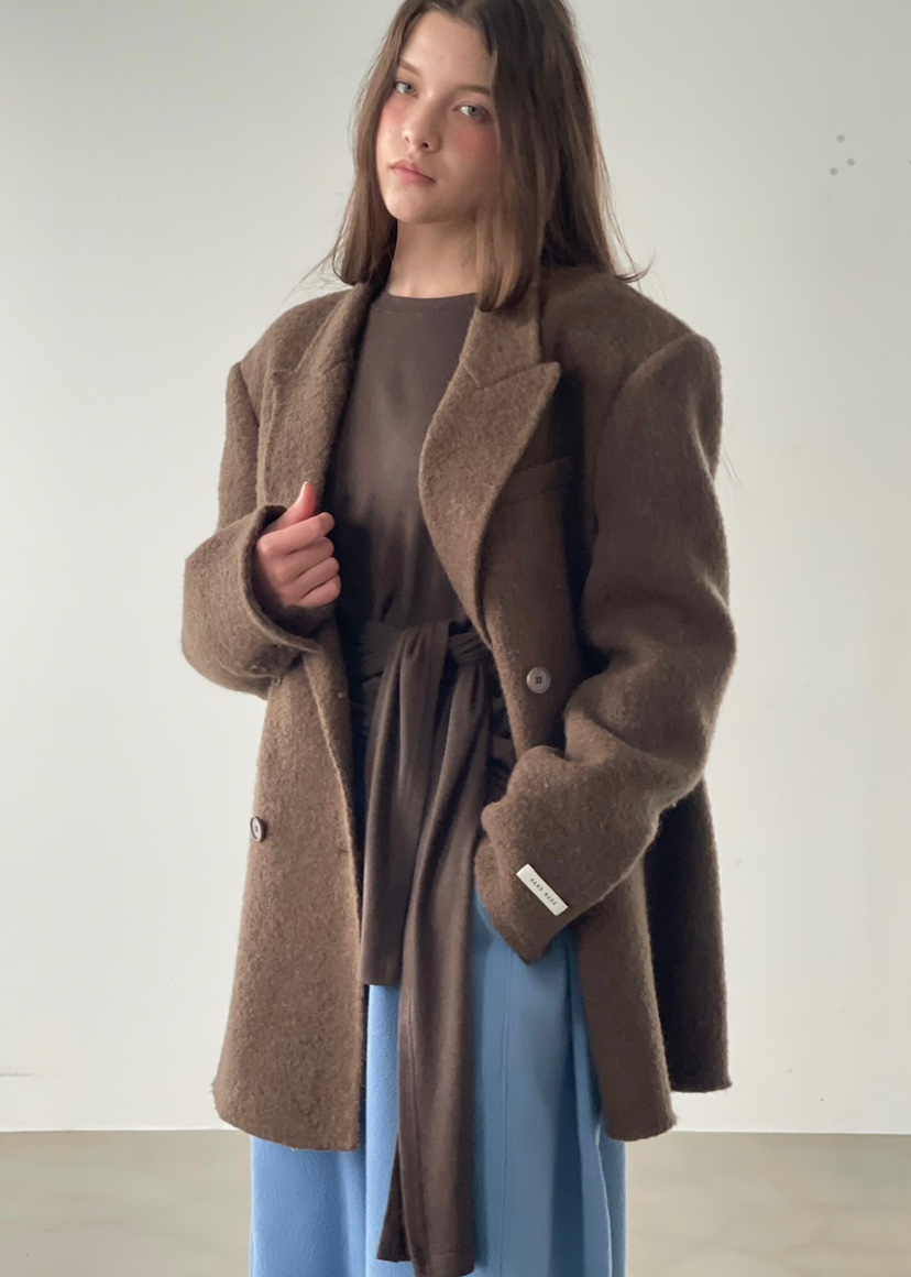 ANOTHER AVENUE東大門㊣代購女裝新品休閑夾克羊駝毛手工羊毛ANOTHER AVENUE夾克