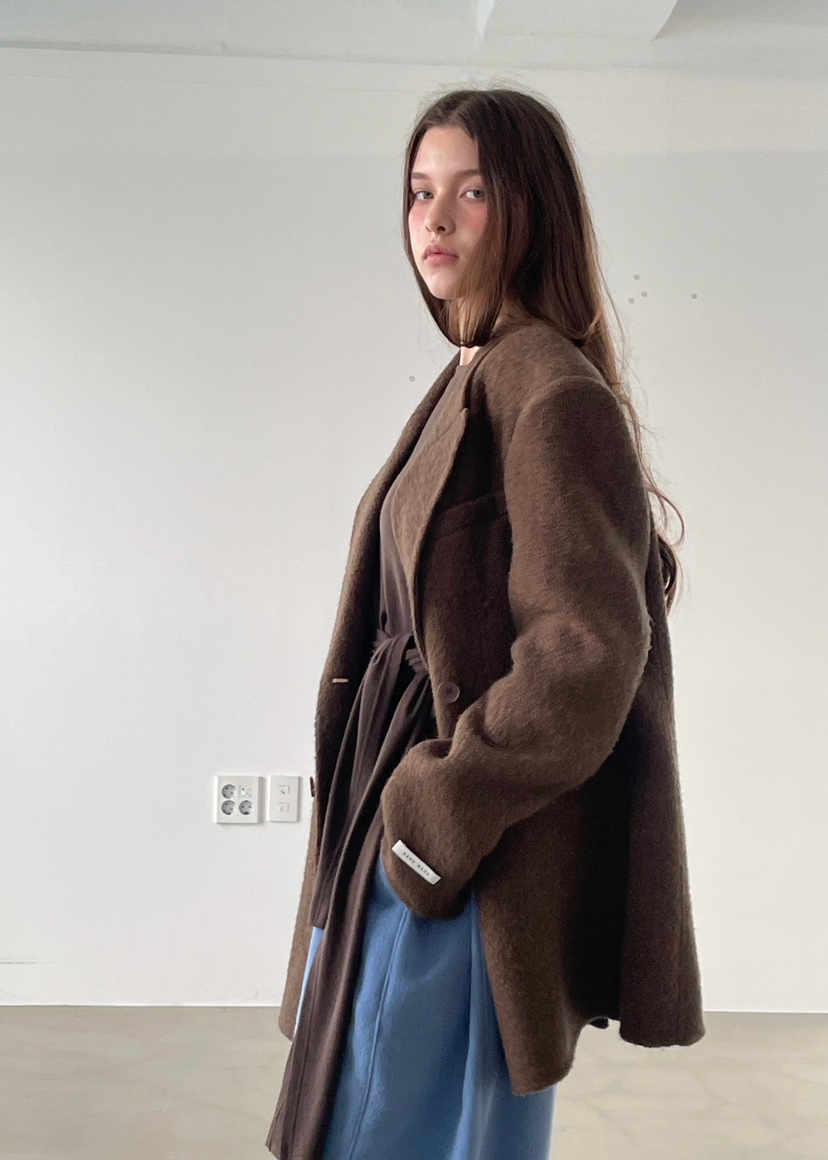 ANOTHER AVENUE東大門㊣代購女裝新品休閑夾克羊駝毛手工羊毛ANOTHER AVENUE夾克