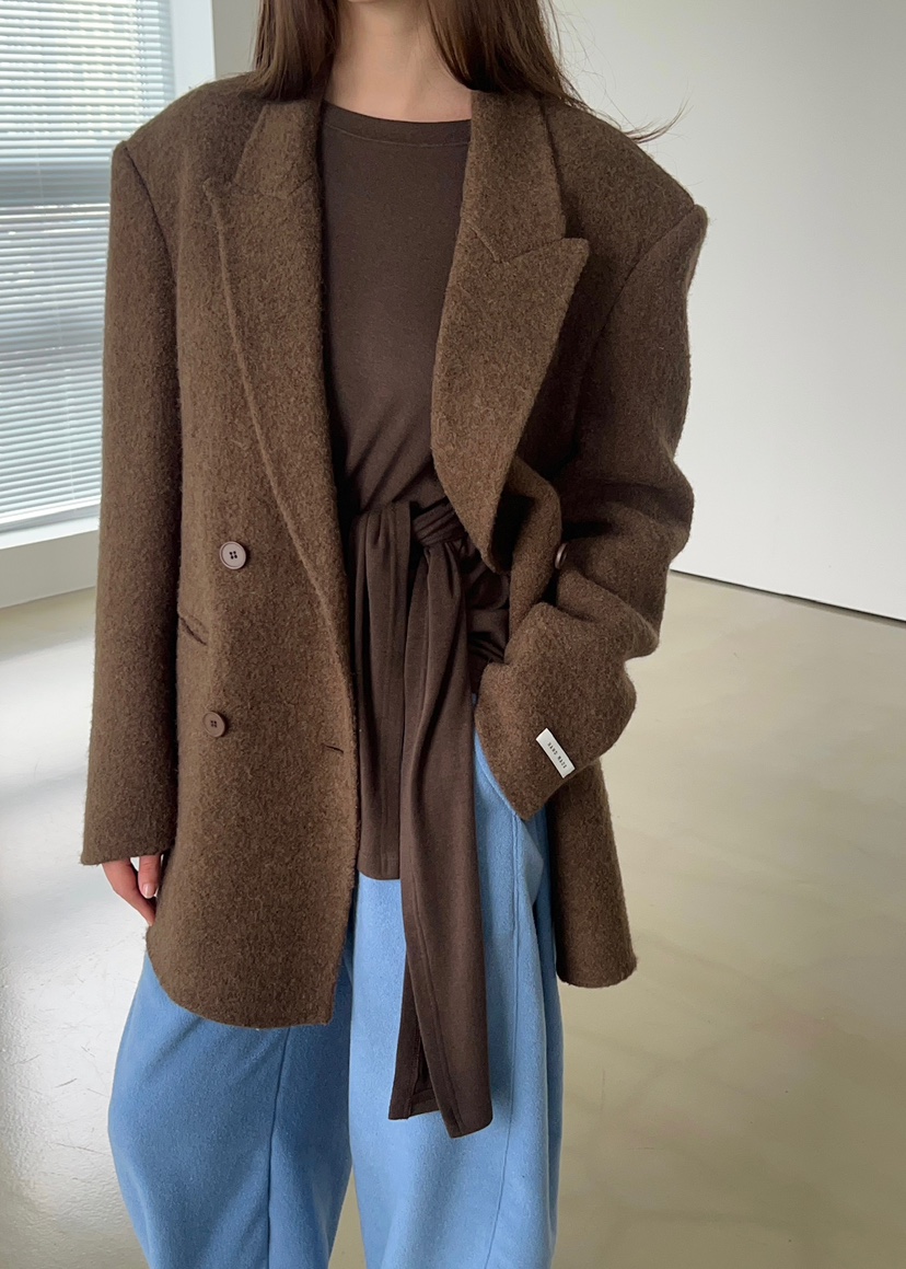 ANOTHER AVENUE東大門㊣代購女裝新品休閑夾克羊駝毛手工羊毛ANOTHER AVENUE夾克