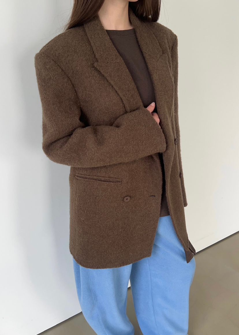 ANOTHER AVENUE東大門㊣代購女裝新品休閑夾克羊駝毛手工羊毛ANOTHER AVENUE夾克