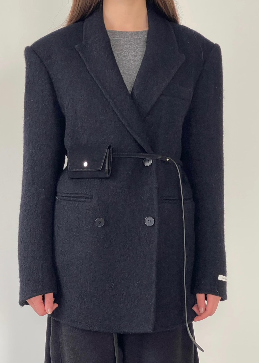 ANOTHER AVENUE東大門㊣代購女裝新品休閑夾克羊駝毛手工羊毛ANOTHER AVENUE夾克