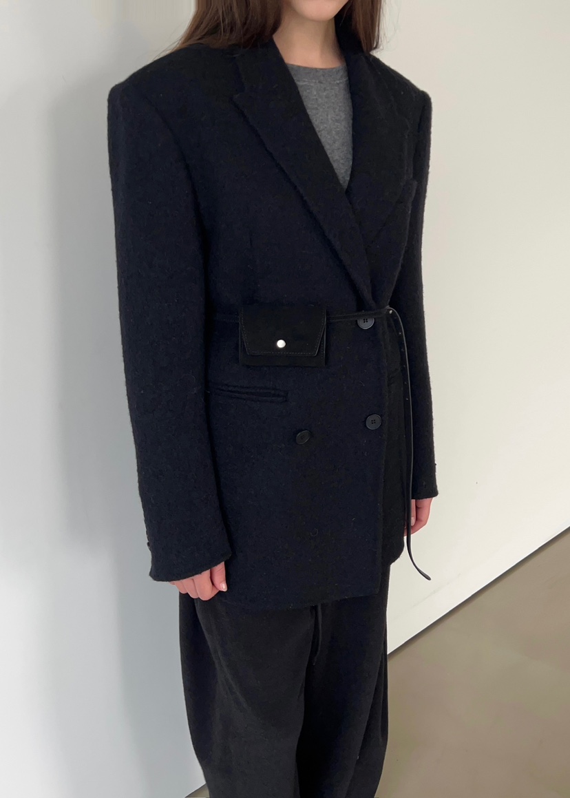 ANOTHER AVENUE東大門㊣代購女裝新品休閑夾克羊駝毛手工羊毛ANOTHER AVENUE夾克