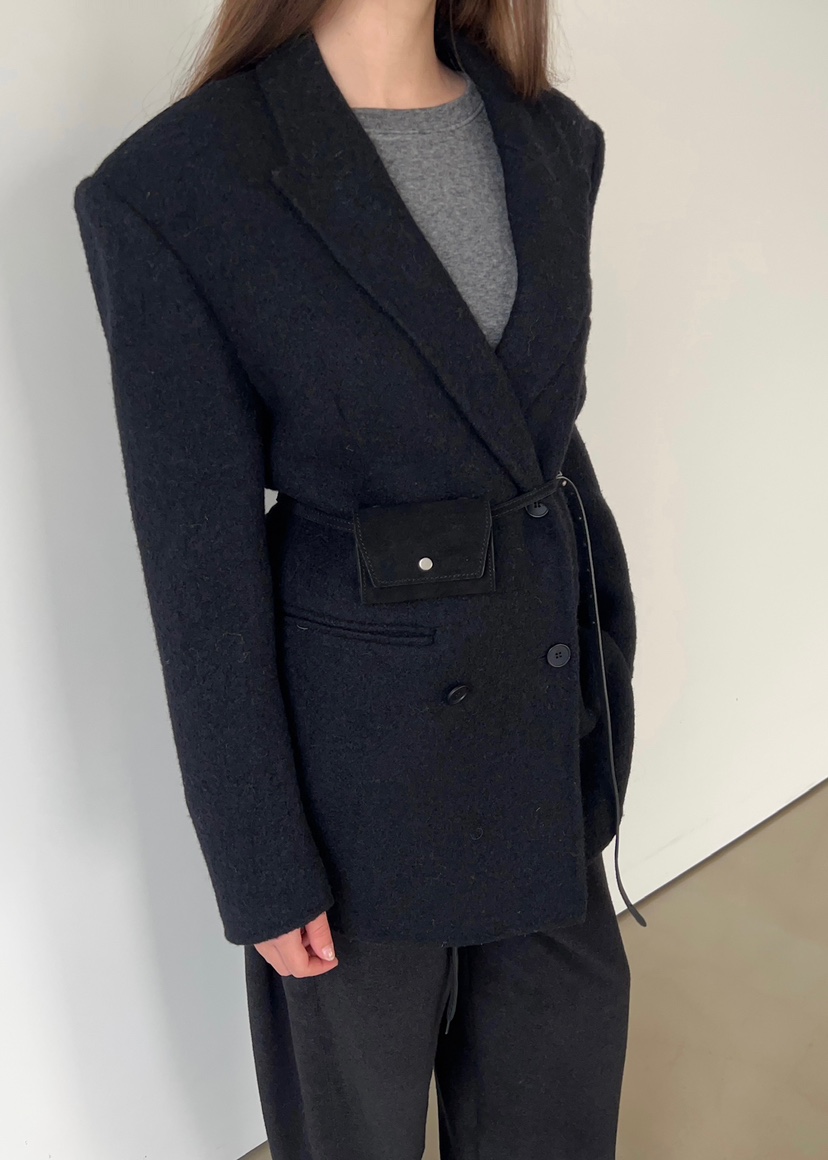 ANOTHER AVENUE東大門㊣代購女裝新品休閑夾克羊駝毛手工羊毛ANOTHER AVENUE夾克