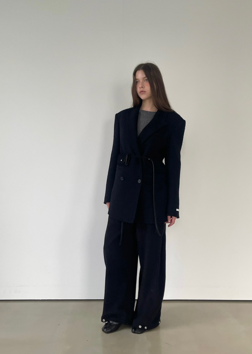 ANOTHER AVENUE東大門㊣代購女裝新品休閑夾克羊駝毛手工羊毛ANOTHER AVENUE夾克