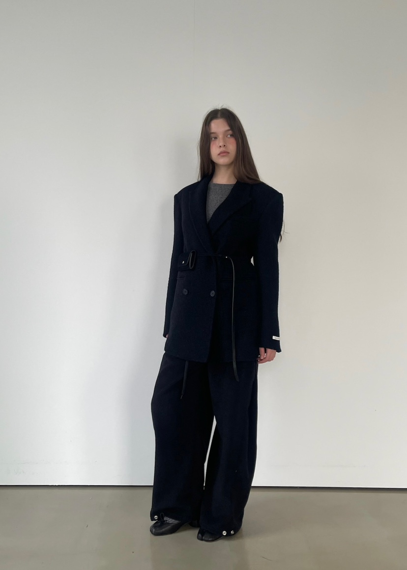 ANOTHER AVENUE東大門㊣代購女裝新品休閑夾克羊駝毛手工羊毛ANOTHER AVENUE夾克