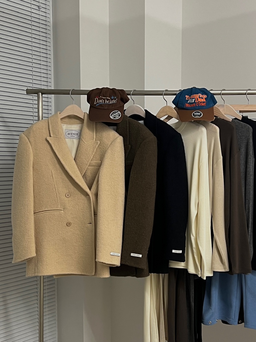 ANOTHER AVENUE東大門㊣代購女裝新品休閑夾克羊駝毛手工羊毛ANOTHER AVENUE夾克