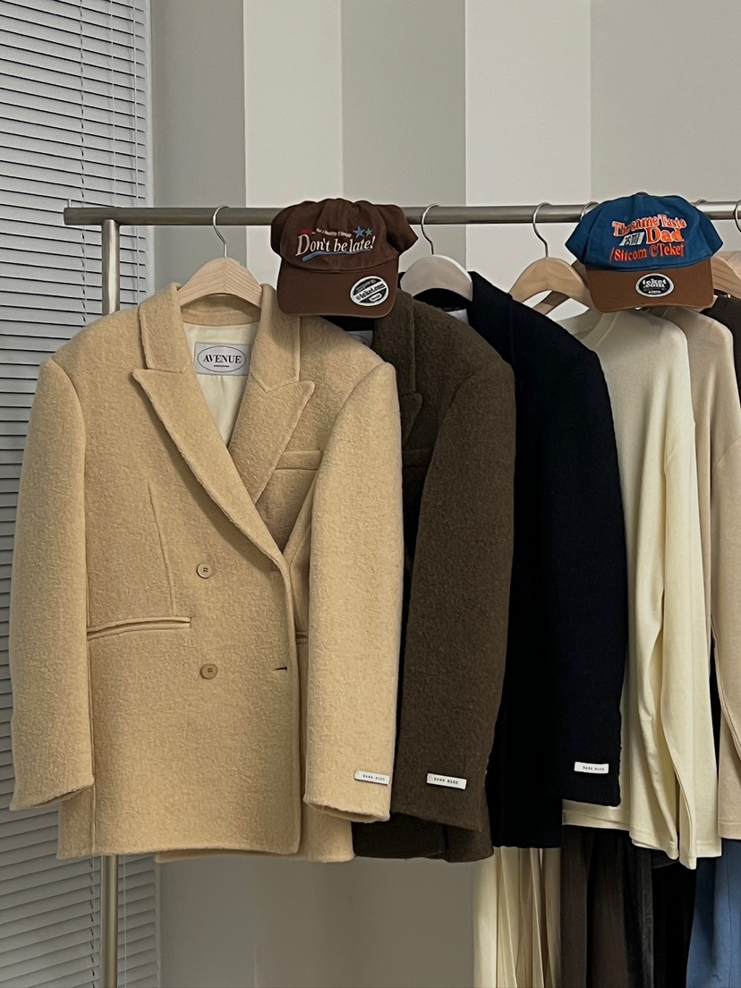 ANOTHER AVENUE東大門㊣代購女裝新品休閑夾克羊駝毛手工羊毛ANOTHER AVENUE夾克