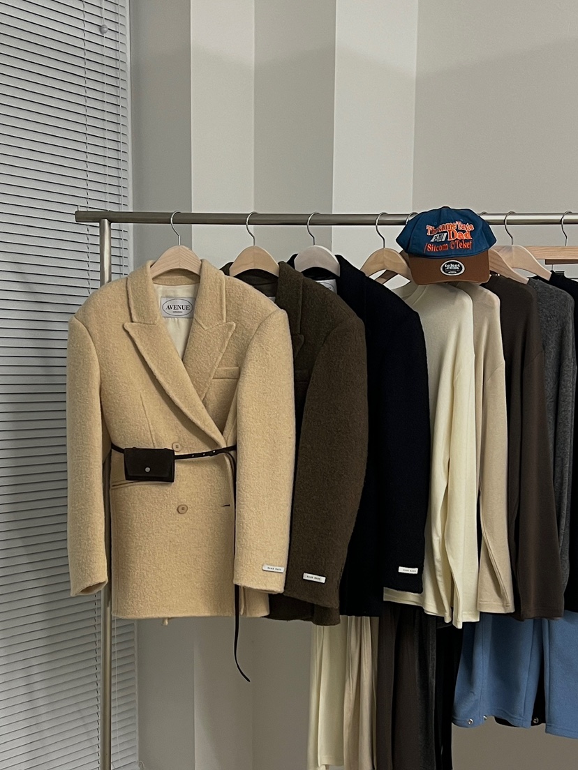 ANOTHER AVENUE東大門㊣代購女裝新品休閑夾克羊駝毛手工羊毛ANOTHER AVENUE夾克