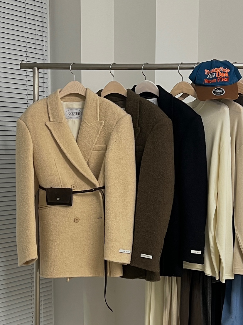 ANOTHER AVENUE東大門㊣代購女裝新品休閑夾克羊駝毛手工羊毛ANOTHER AVENUE夾克