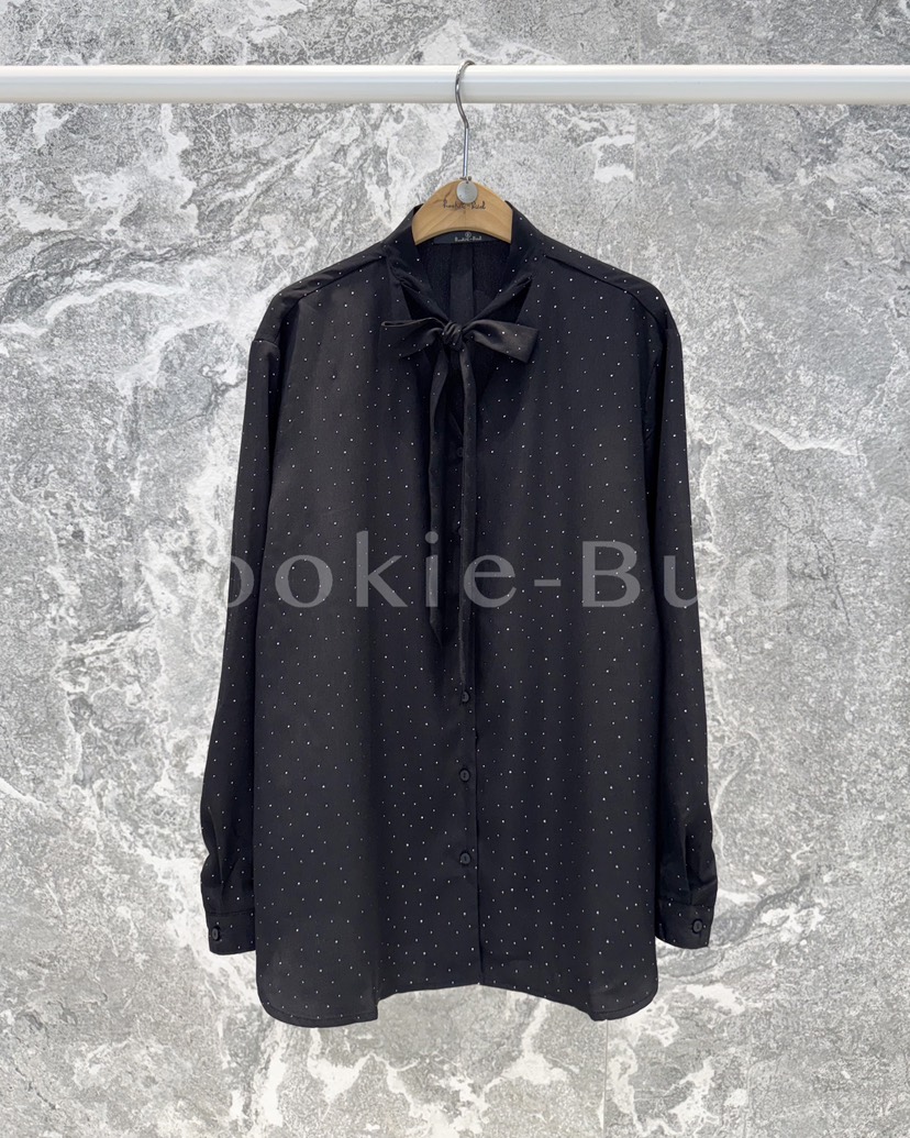 ROOKIE BUD東大門㊣代購女士新款25秋冬熱賣真品襯衫蕾絲衫ROOKIE BUD-L襯衫/蕾絲衫圖色1