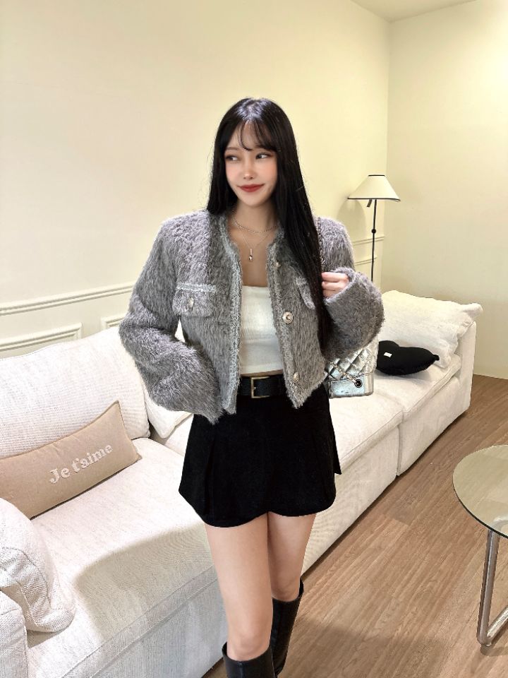 mars韓國直郵㊣女裝新品25秋冬時尚人氣休閑真品夾克粗花呢mars夾克