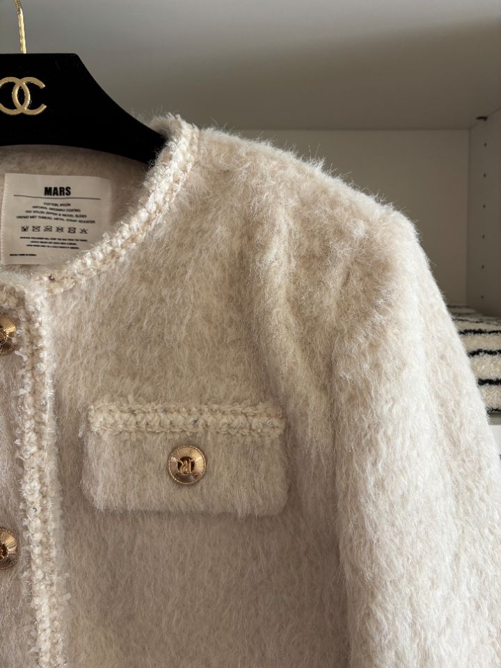 mars韓國直郵㊣女裝新品25秋冬時尚人氣休閑真品夾克粗花呢mars夾克