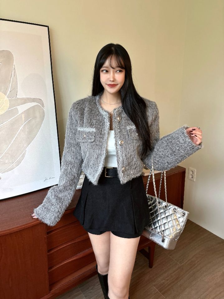 mars韓國直郵㊣女裝新品25秋冬時尚人氣休閑真品夾克粗花呢mars夾克