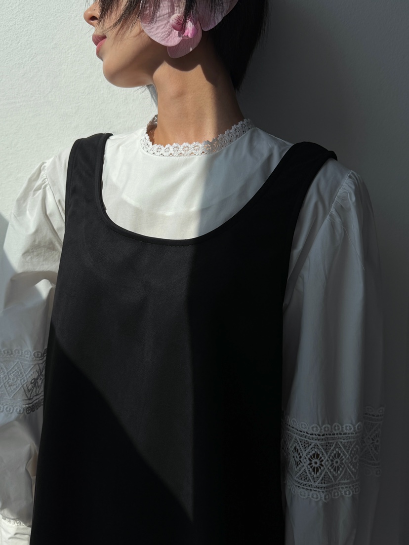 ANGLOG BEIGE韓國代購㊣女裝新款時尚連衣裙不含內搭絨面革ANGLOG BEIGE連衣裙