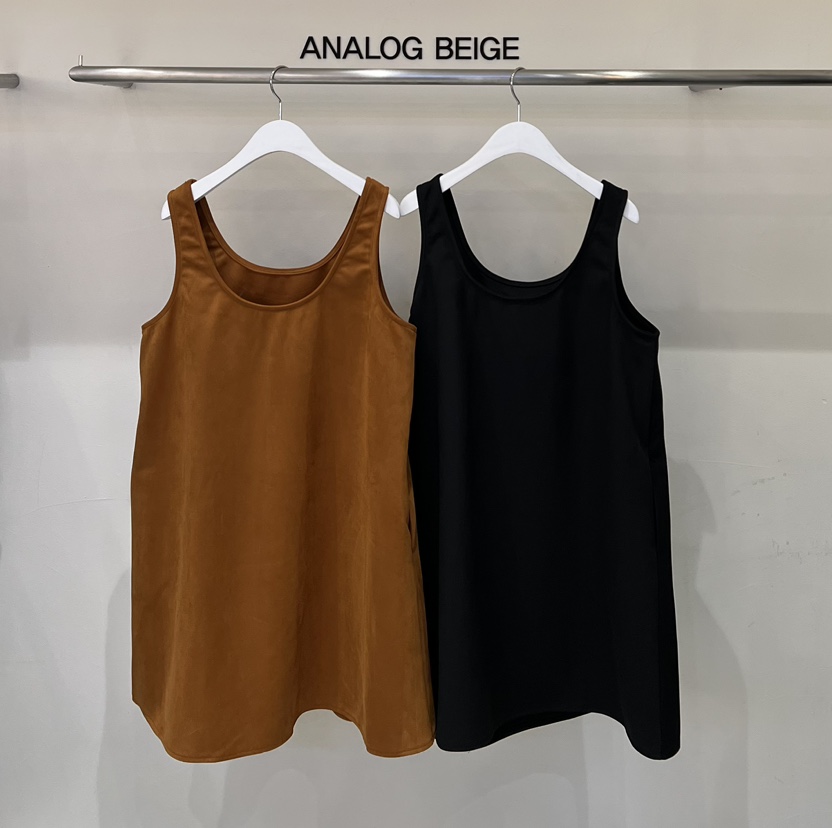 ANGLOG BEIGE韓國代購㊣女裝新款時尚連衣裙不含內搭絨面革ANGLOG BEIGE連衣裙