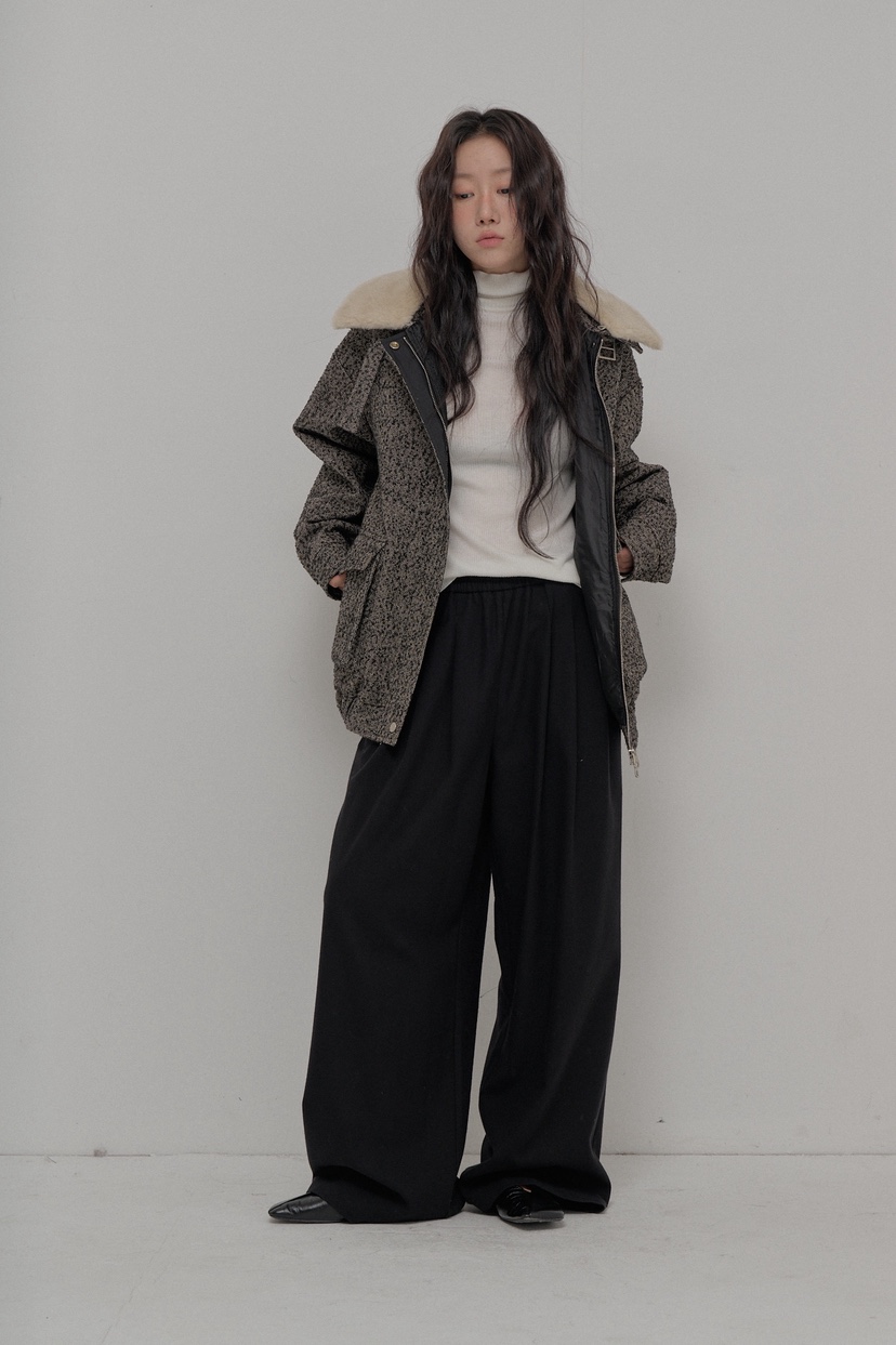 ATHEA韓國直郵㊣女士新品休閑25秋冬人氣熱賣夾克粗花呢羊毛ATHEA夾克