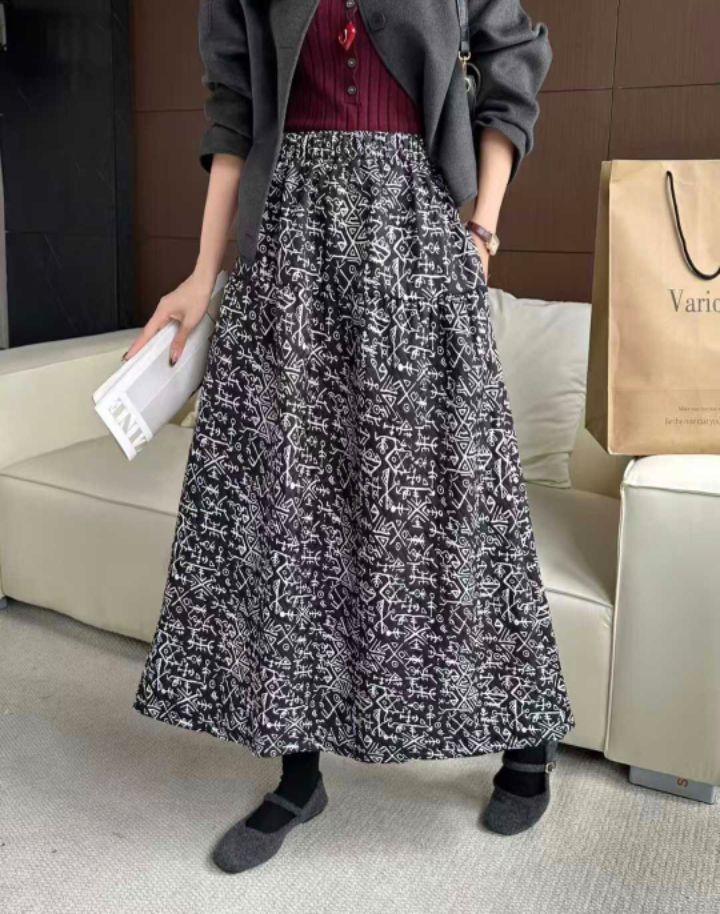 RICO東大門㊣實拍女士新品推薦熱賣休閑職業時尚25秋冬長裙bling bling/RICO長裙