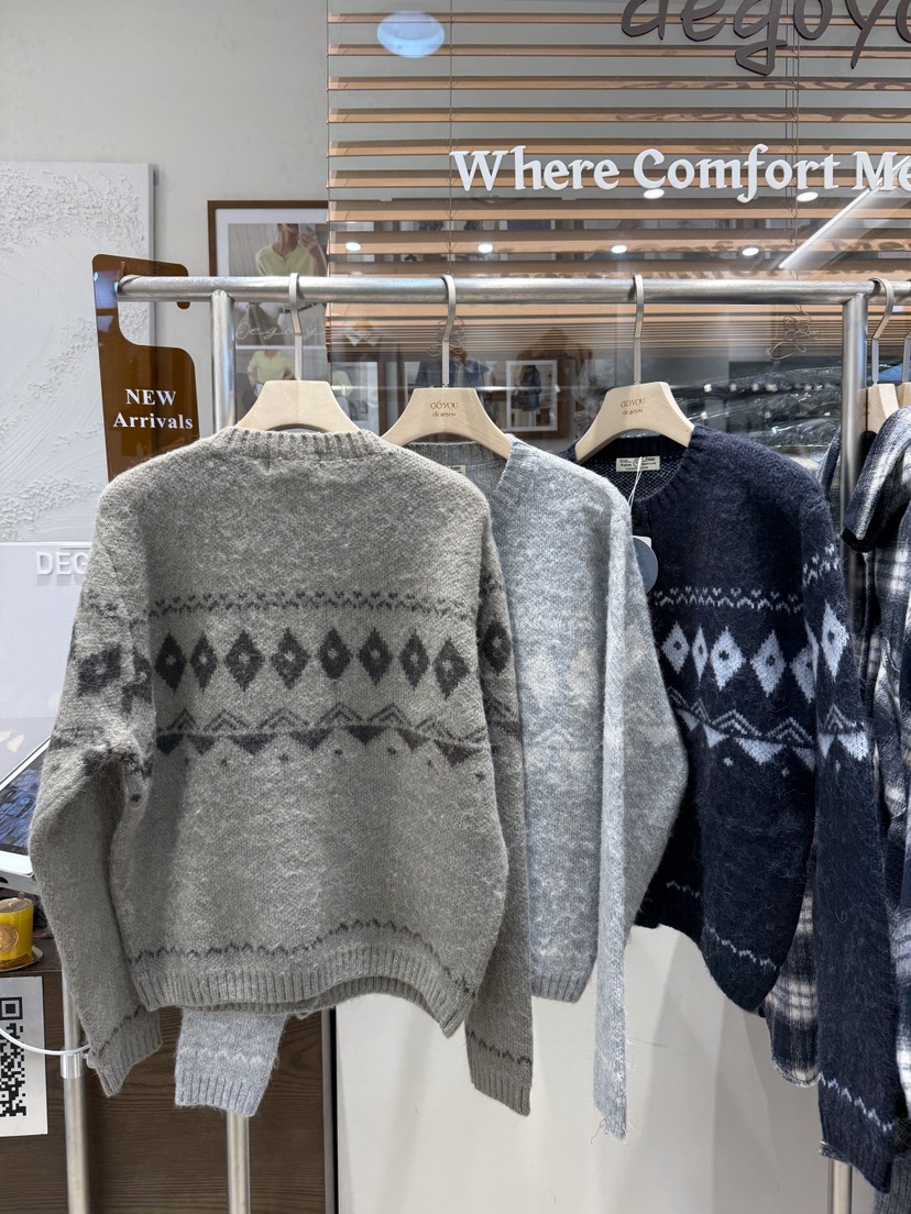 DE GO YOU韓國直郵㊣女裝新款真品職業休閑熱賣針織衫羊毛衫DE GO YOU針織衫