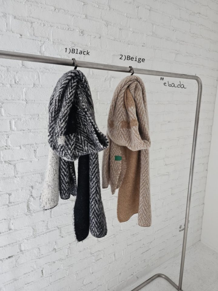 EBADA東大門㊣代購女士新品休閑25秋冬真品圍巾披肩人字紋披肩EBADA圍巾/披肩