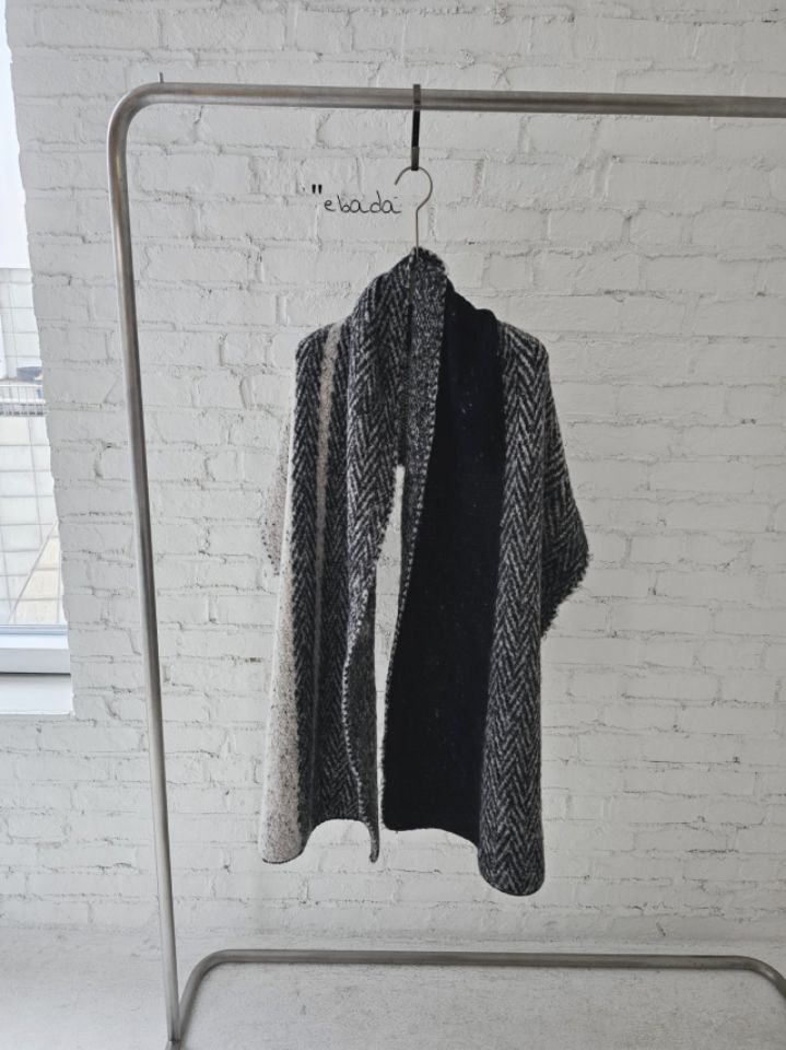 EBADA東大門㊣代購女士新品休閑25秋冬真品圍巾披肩人字紋披肩EBADA圍巾/披肩圖色1