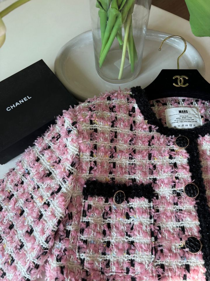 mars韓國代購㊣女士新款時尚25秋冬人氣休閑真品夾克粗花呢mars夾克