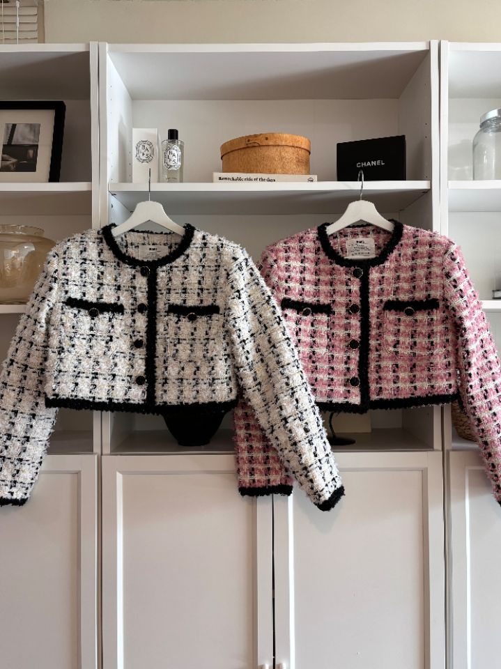 mars韓國代購㊣女士新款時尚25秋冬人氣休閑真品夾克粗花呢mars夾克