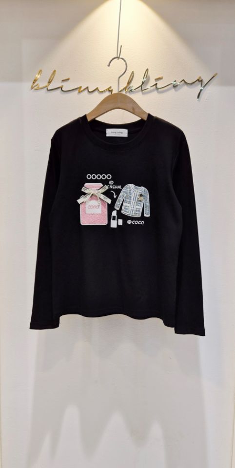 RICO東大門㊣實拍女裝新款熱賣真品職業推薦時尚25秋冬長袖T恤bling bling/RICO長袖T恤圖色2