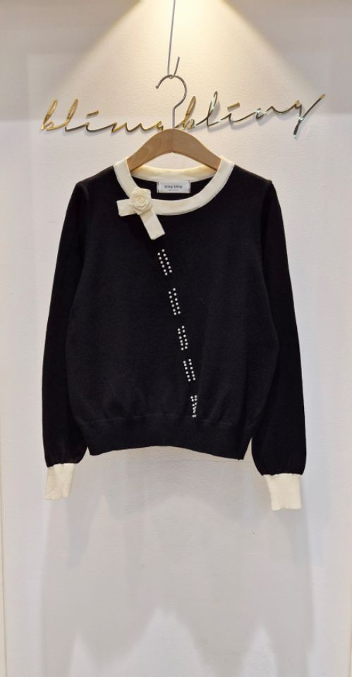 RICO東大門㊣直郵女士新款熱賣25秋冬真品職業人氣休閑針織衫bling bling/RICO針織衫圖色2