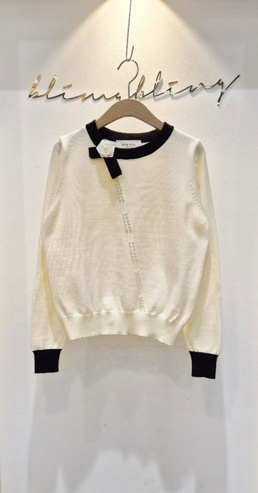 RICO東大門㊣直郵女士新款熱賣25秋冬真品職業人氣休閑針織衫bling bling/RICO針織衫圖色3